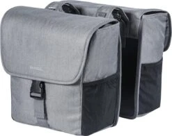 Basil GO Dubbele Fietstas - Grijs - 32 Liter