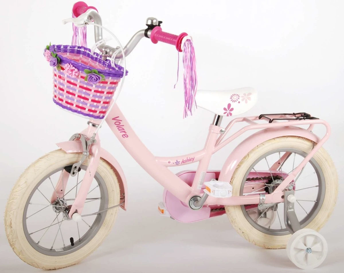 Volare Ashley Kinderfiets - Meisjes - 14 Inch - Roze - 95% Afgemonteerd 8 Volare Ashley Kinderfiets - Meisjes - 14 Inch - Roze - 95% Afgemonteerd - Afbeelding 8