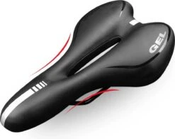 Voltano Trekking Fietszadel - Comfortabel Gel Zadel - Met Uitsparing - Inclusief Zadelstrop - 100% Waterdicht - Unisex - Zwart -Fietsuitrustings Winkel 1200x953 1