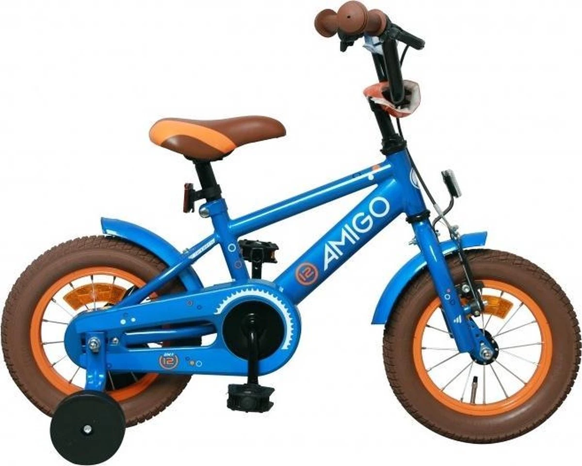 Amigo Sports Jongensfiets - Kinderfiets 12 Inch - Blauw 1 Amigo Sports Jongensfiets - Kinderfiets 12 Inch - Blauw