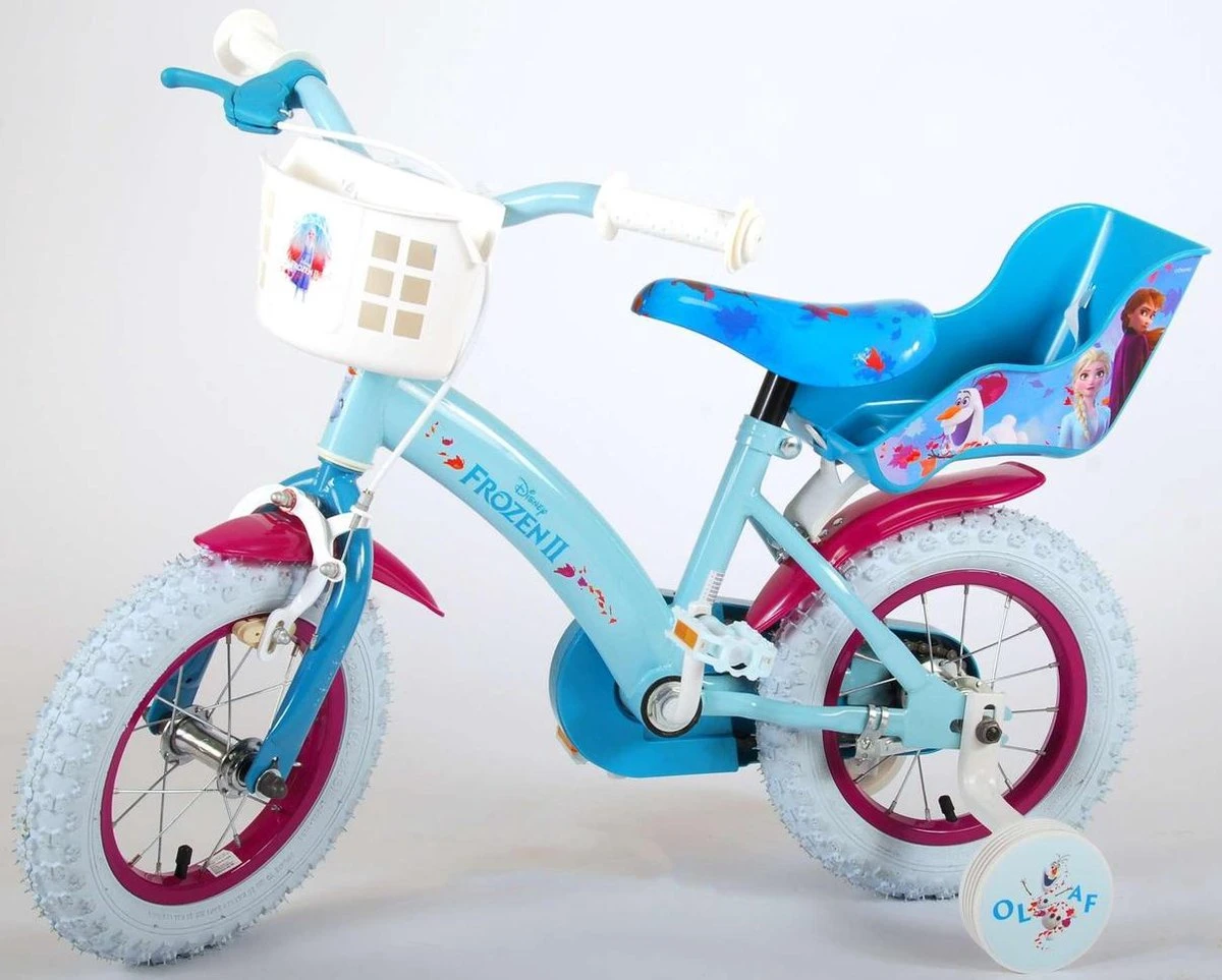 Volare Disney Frozen 2 Kinderfiets - Meisjes - 12 Inch - Blauw/Paars 15 Volare Disney Frozen 2 Kinderfiets - Meisjes - 12 Inch - Blauw/Paars - Afbeelding 15