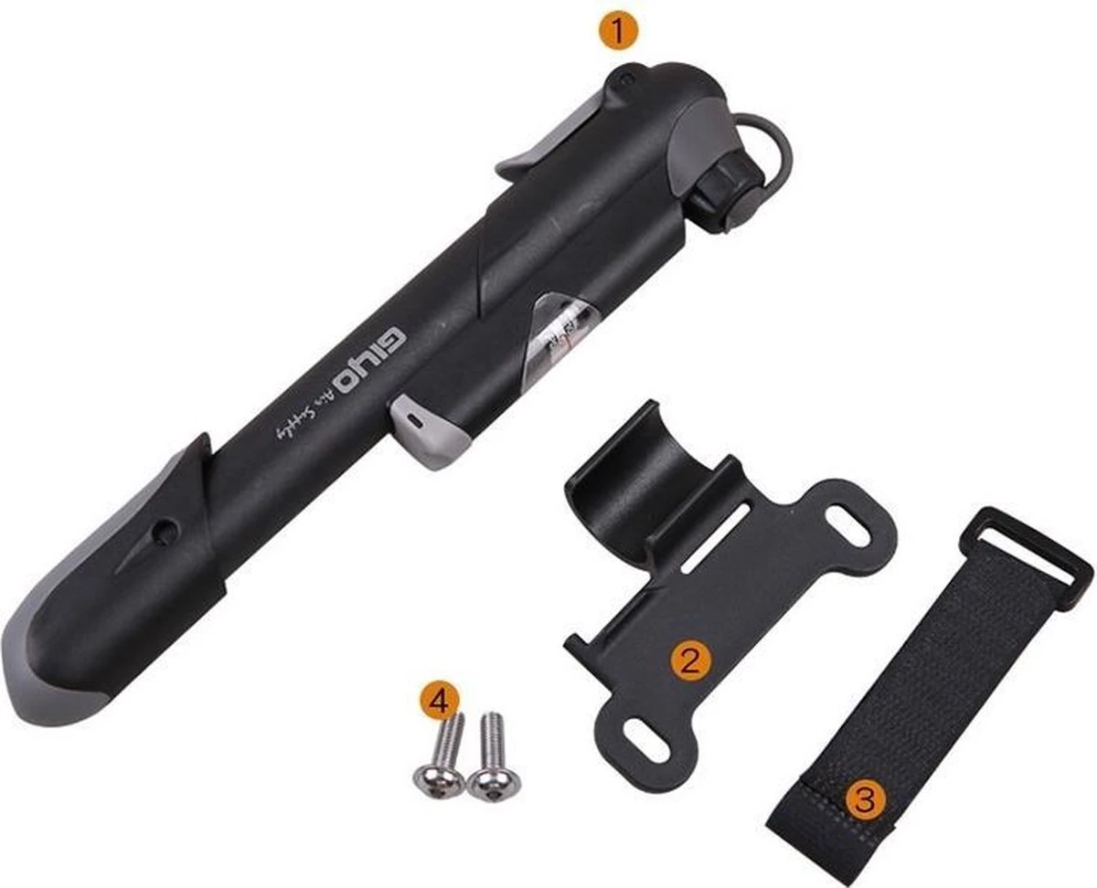 Giyo - Mini Fietspomp - Compact Achter Bidonhouder - Zwart - MTB - Race Fiets - Mountainbike - Hollands Ventiel - Frans Ventiel - Autoventiel 3 Giyo - Mini Fietspomp - Compact Achter Bidonhouder - Zwart - MTB - Race Fiets - Mountainbike - Hollands Ventiel - Frans Ventiel - Autoventiel - Afbeelding 3