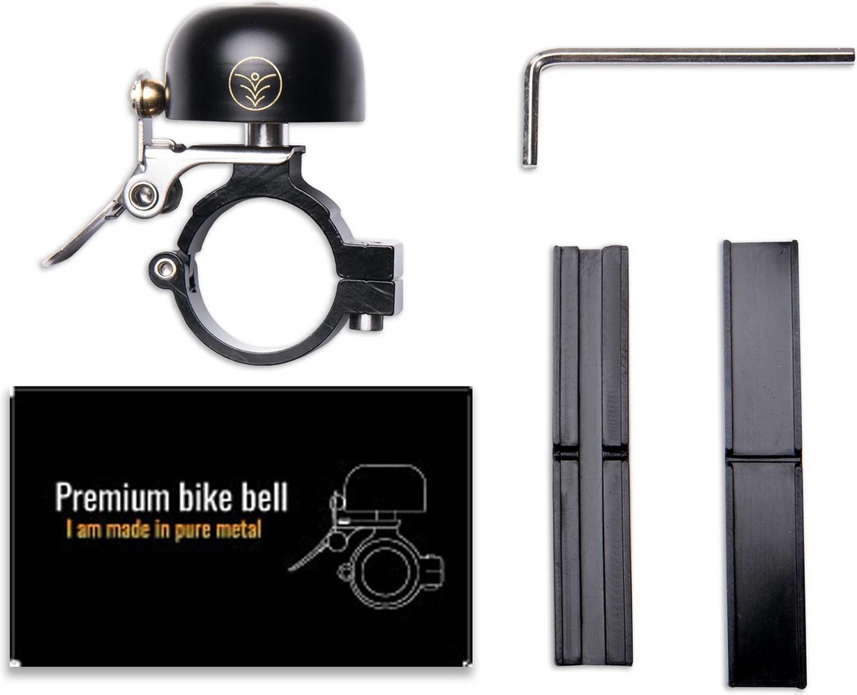 Fit Evolve® Premium Fietsbel - Messing - Fietsbel Racefiets - MTB - Zwart 6 Fit Evolve® Premium Fietsbel - Messing - Fietsbel Racefiets - MTB - Zwart - Afbeelding 6