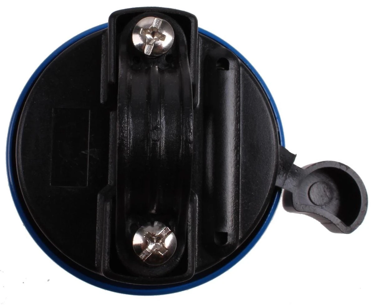 M-wave Fietsbel Voetbal 53 Mm Staal Blauw/zwart 2 M-wave Fietsbel Voetbal 53 Mm Staal Blauw/zwart - Afbeelding 2