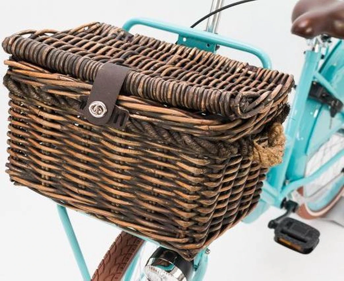 New Looxs Melbourne Medium Fietsmand Voordrager - 24 Liter - Rotan - Bruin 3 New Looxs Melbourne Medium Fietsmand Voordrager - 24 Liter - Rotan - Bruin - Afbeelding 3