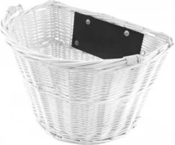 YUNICS Fietsmand - Rieten Fietsmand - Makkelijk Klik Systeem - 20 Liter - Wit