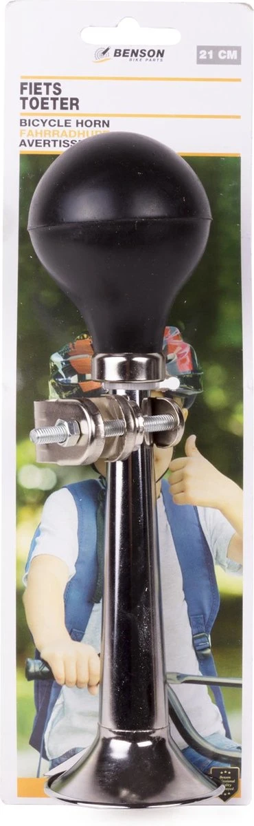 Benson Fietstoeter - Metaal - 21 Cm - Chroom 2 Benson Fietstoeter - Metaal - 21 Cm - Chroom - Afbeelding 2