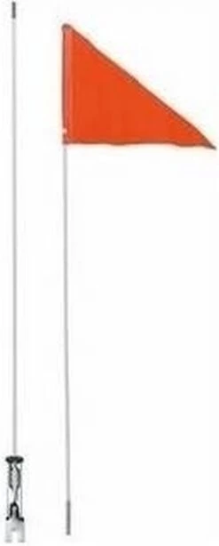 Fietsvlag Icetoolz Oranje Met Fiberglas - Deelbare Stang 150 Cm