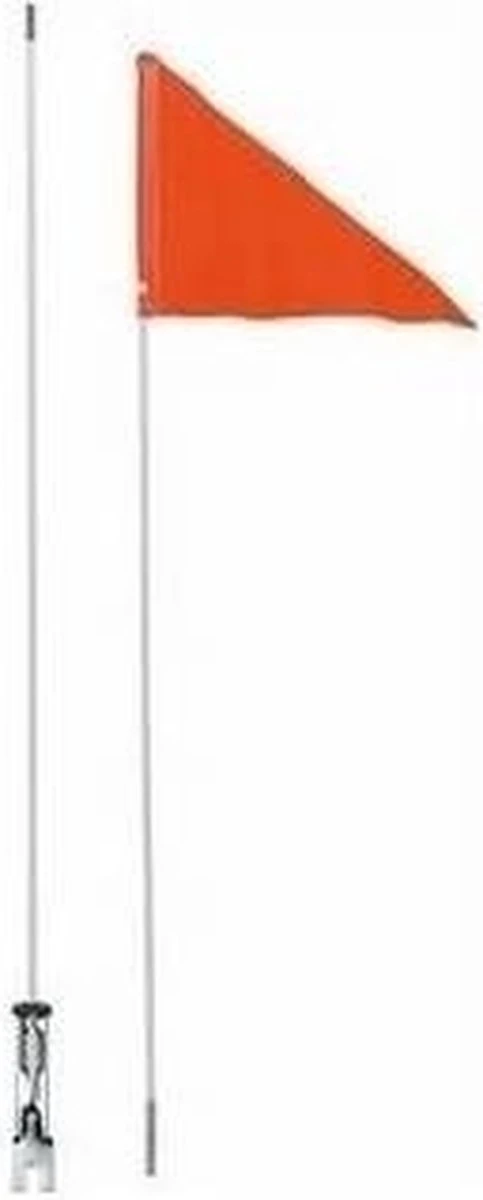 Fietsvlag Icetoolz Oranje Met Fiberglas - Deelbare Stang 150 Cm 1 Fietsvlag Icetoolz Oranje Met Fiberglas - Deelbare Stang 150 Cm