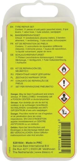 Dresco Fietsbandenreparatieset - Reparatieset Fiets - 17-delig - Wit 8 Dresco Fietsbandenreparatieset - Reparatieset Fiets - 17-delig - Wit -Fietsuitrustings Winkel 575x1200