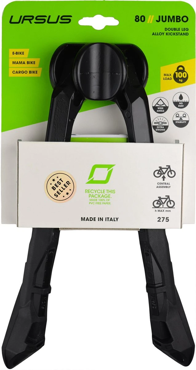 Standaard 2-Poot Ursus Jumbo Zwart 26" / 275mm 4 Standaard 2-Poot Ursus Jumbo Zwart 26" / 275mm - Afbeelding 4