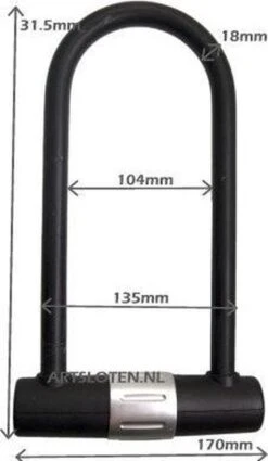 Pro-tect - Beugelslot - ART4 - 32 Mm - Zwart 19 Pro-tect - Beugelslot - ART4 - 32 Mm - Zwart -Fietsuitrustings Winkel 697x1200
