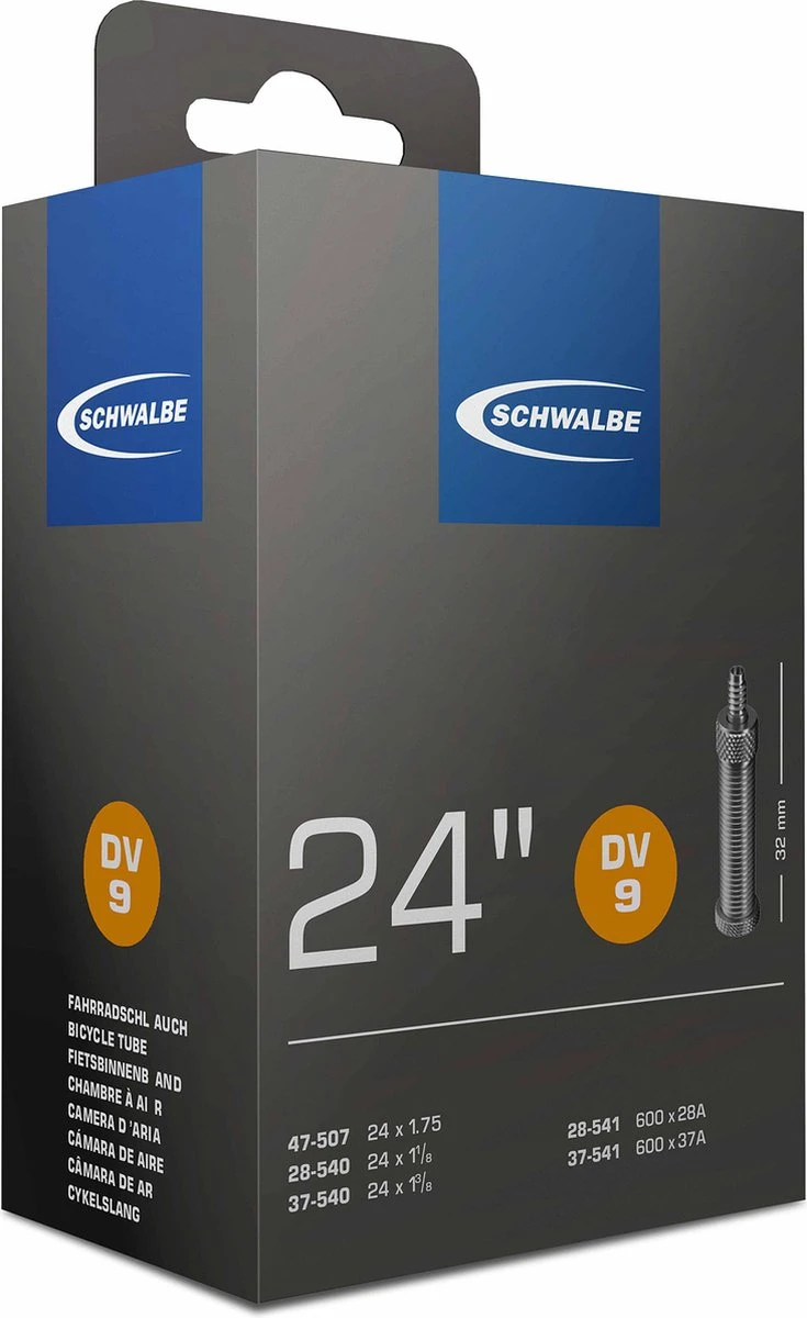Schwalbe Binnenband - DV9 - 24 Inch X 1 1/8 - 1.75 - Hollands Ventiel - 32mm 5 Schwalbe Binnenband - DV9 - 24 Inch X 1 1/8 - 1.75 - Hollands Ventiel - 32mm - Afbeelding 5
