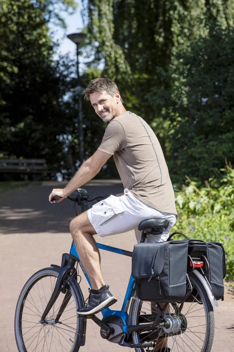 New Looxs Nova Detachable Dubbele Fietstas - Afneembaar - 32 Liter - Grijs 2 New Looxs Nova Detachable Dubbele Fietstas - Afneembaar - 32 Liter - Grijs - Afbeelding 2