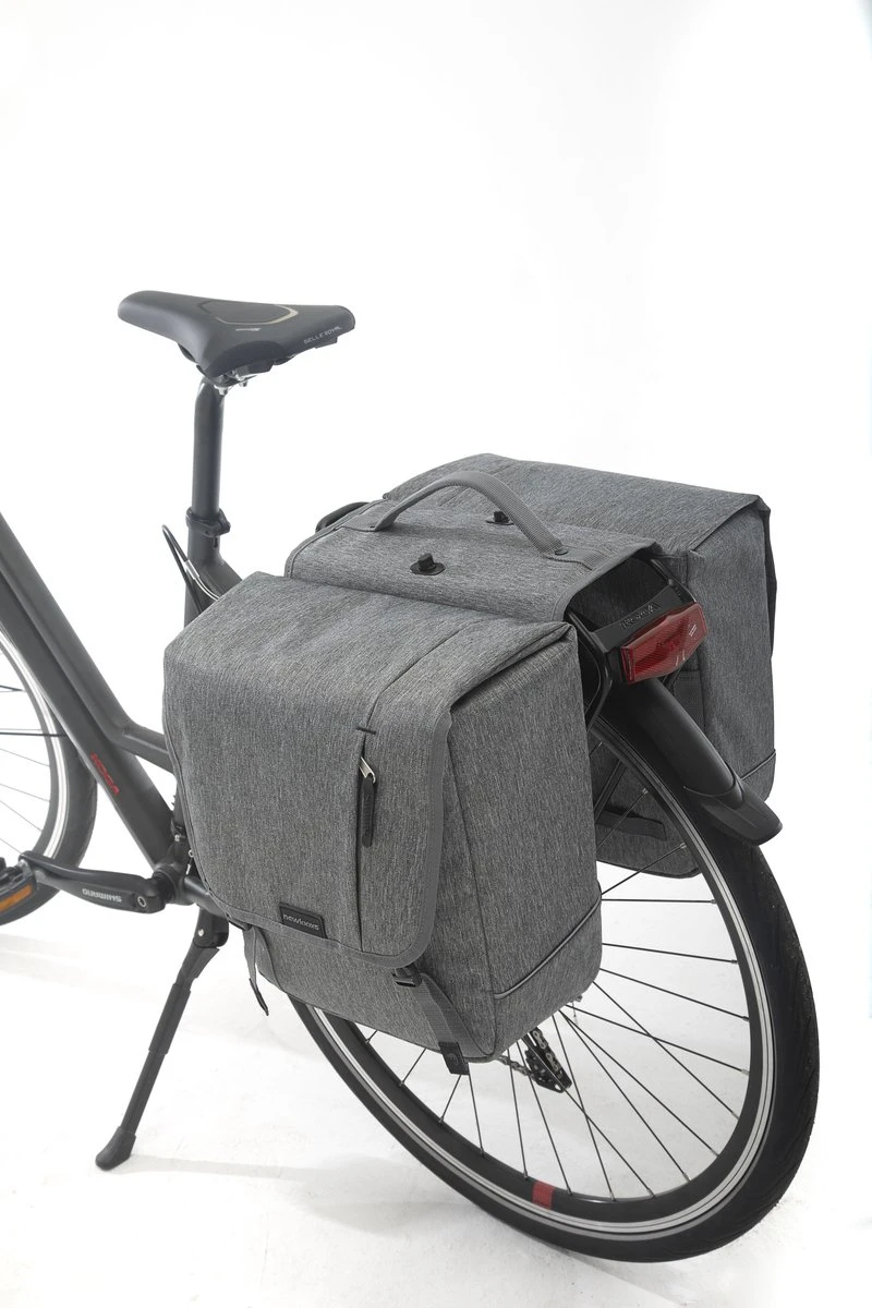 New Looxs Nova Detachable Dubbele Fietstas - Afneembaar - 32 Liter - Grijs 11 New Looxs Nova Detachable Dubbele Fietstas - Afneembaar - 32 Liter - Grijs - Afbeelding 11