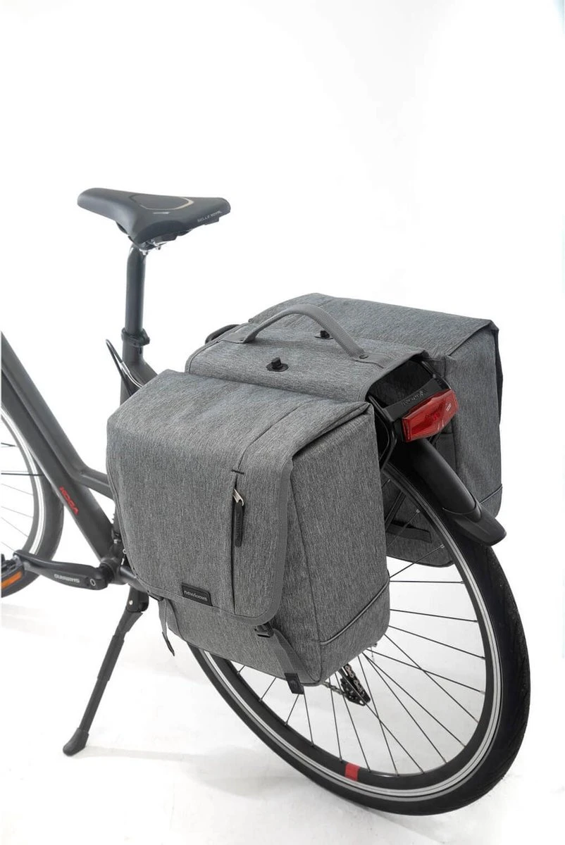 New Looxs Nova Detachable Dubbele Fietstas - Afneembaar - 32 Liter - Grijs 1 New Looxs Nova Detachable Dubbele Fietstas - Afneembaar - 32 Liter - Grijs