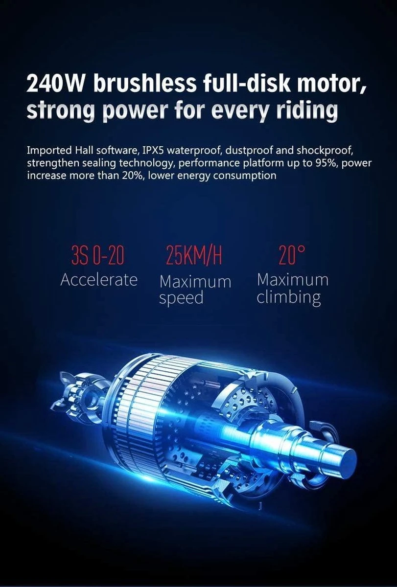 DYU D3F Opvouwbare Elektrische Fiets, Slimme Mountainbike Voor Volwassenen, 240W Aluminiumlegering Fiets Verwijderbare 36V/10Ah Lithium-ion Batterij Met 3 Rijmodi 12 DYU D3F Opvouwbare Elektrische Fiets, Slimme Mountainbike Voor Volwassenen, 240W Aluminiumlegering Fiets Verwijderbare 36V/10Ah Lithium-ion Batterij Met 3 Rijmodi - Afbeelding 12