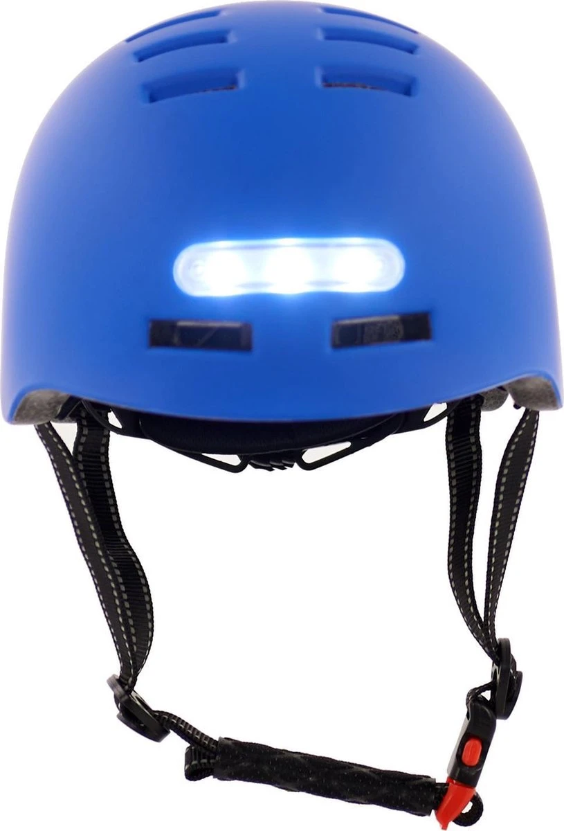 Sajan Fietshelm - Skatehelm Helm Mat-Blauw - LED Verlichting - Maat-S 2 Sajan Fietshelm - Skatehelm Helm Mat-Blauw - LED Verlichting - Maat-S - Afbeelding 2