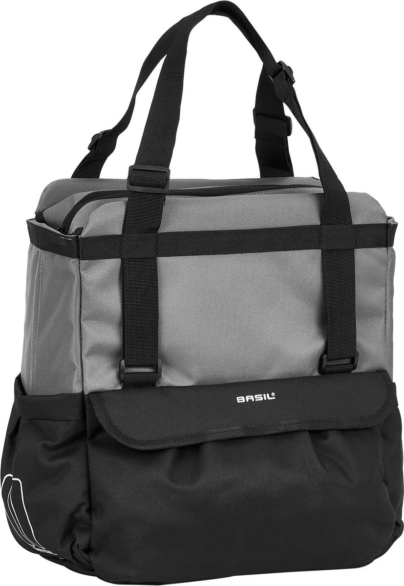 Basil Shopper Enkele Fietstas - Zwart - 20 Liter 18 Basil Shopper Enkele Fietstas - Zwart - 20 Liter - Afbeelding 18