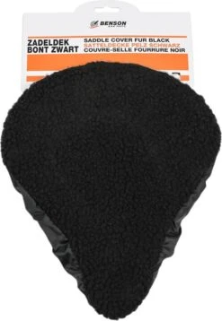 Benson Universele Fiets Zadeldek - Imitatie Schapenvacht - Bont - Zwart -Fietsuitrustings Winkel 828x1200 2