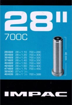 Impac Binnenband 28 Inch (28/47-622-635) Av 40 Mm -Fietsuitrustings Winkel 828x1200