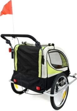 Fietkar - 2 Kinderen - Met Schokbreker - Lime 22 Fietkar - 2 Kinderen - Met Schokbreker - Lime -Fietsuitrustings Winkel 833x1200 6