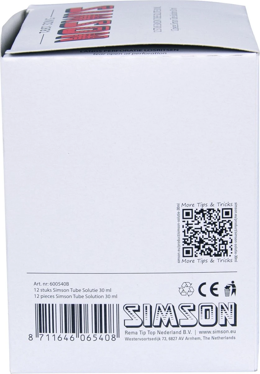 Simson Tube Solutie - Bandenplak - Groot - 30 Ml 4 Simson Tube Solutie - Bandenplak - Groot - 30 Ml - Afbeelding 4