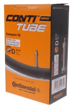 Continental Compact 20 - Binnenband Fiets - Frans Ventiel - 40 Mm - 20 X 1 1/4 - 1 3/8 - 1.75 - 2.00 -Fietsuitrustings Winkel 843x1200