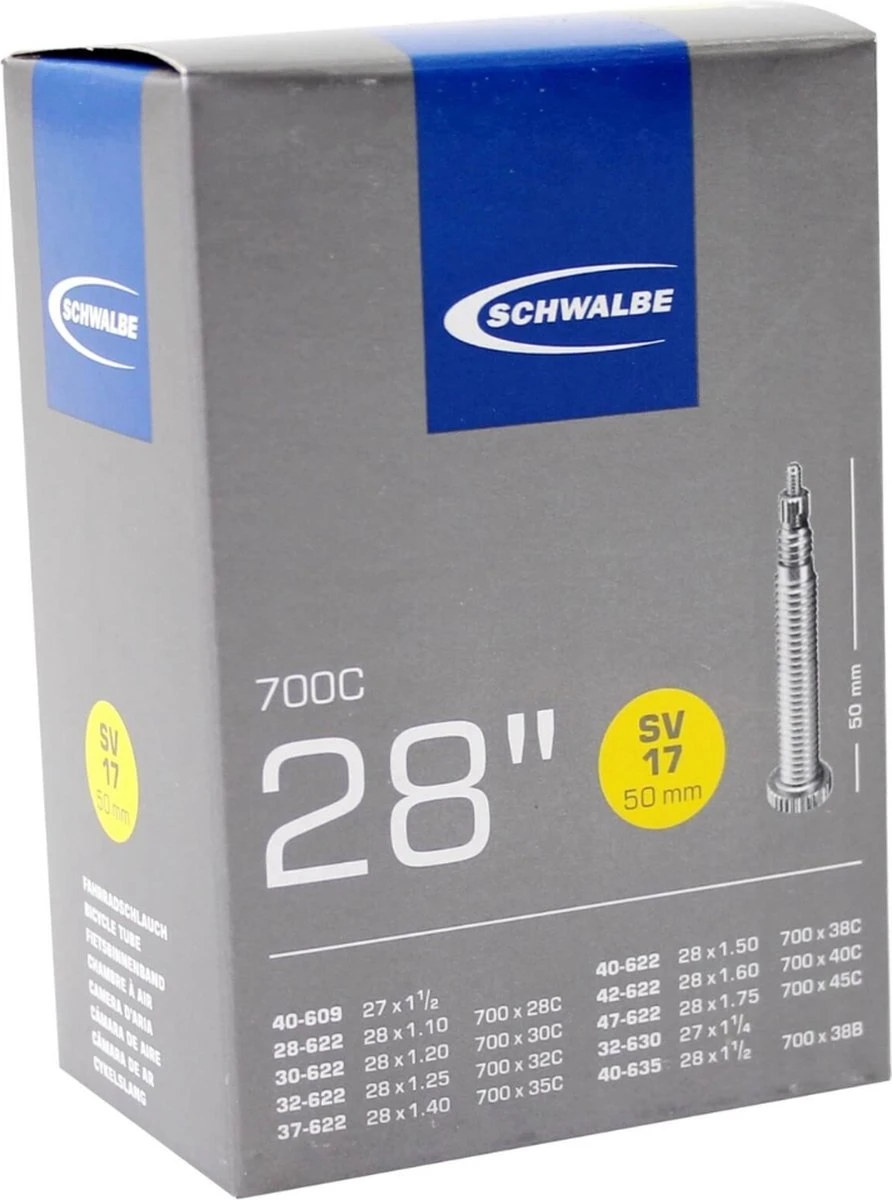 Schwalbe Binnenband - SV17 - 28 Inch X 1.10 - 1.75 - Frans Ventiel - 50mm 1 Schwalbe Binnenband - SV17 - 28 Inch X 1.10 - 1.75 - Frans Ventiel - 50mm