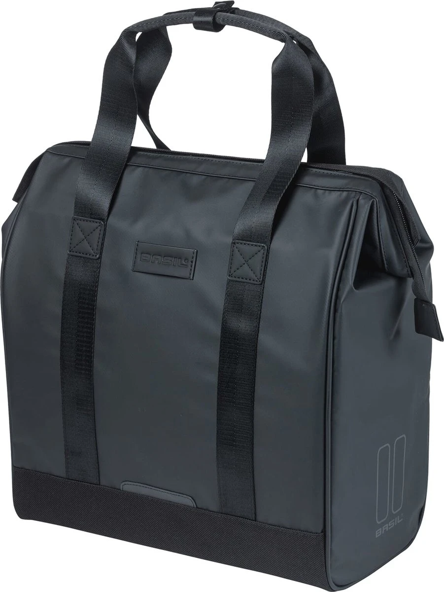 Basil Grand Tarpaulin Fietsshopper - Enkele Fietstas - 23 Liter - Zwart 7 Basil Grand Tarpaulin Fietsshopper - Enkele Fietstas - 23 Liter - Zwart - Afbeelding 7