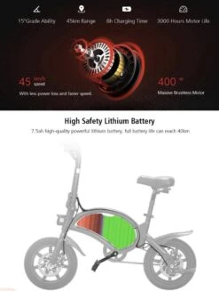 Matrix E Bike - Kugoo B2 Pro - Elektrische Opvouwbare Fiets/step 14 Inch 400W - Met Trappers - Snelheid Max. 45 Km/u -Fietsuitrustings Winkel 906x1200 2