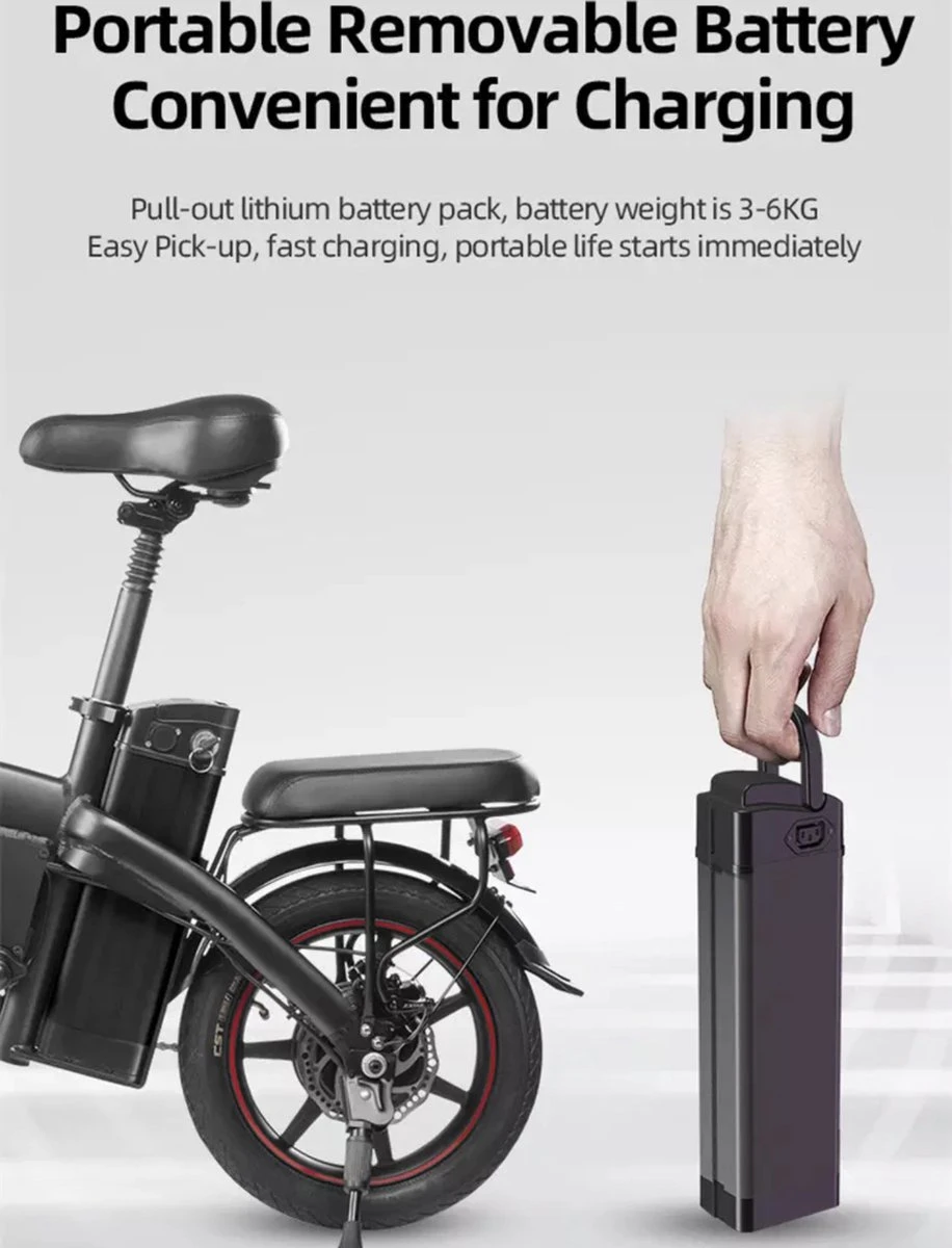 F-Wheel DYU A5 - Elektrische Vouwfiets - E Bike - 14 Inch - 7.5 Ah - 25km/u - Zwart 4 F-Wheel DYU A5 - Elektrische Vouwfiets - E Bike - 14 Inch - 7.5 Ah - 25km/u - Zwart - Afbeelding 4