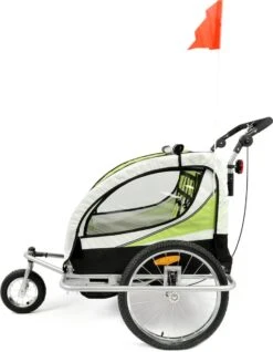 Fietkar - 2 Kinderen - Met Schokbreker - Lime 39 Fietkar - 2 Kinderen - Met Schokbreker - Lime -Fietsuitrustings Winkel 933x1200 4