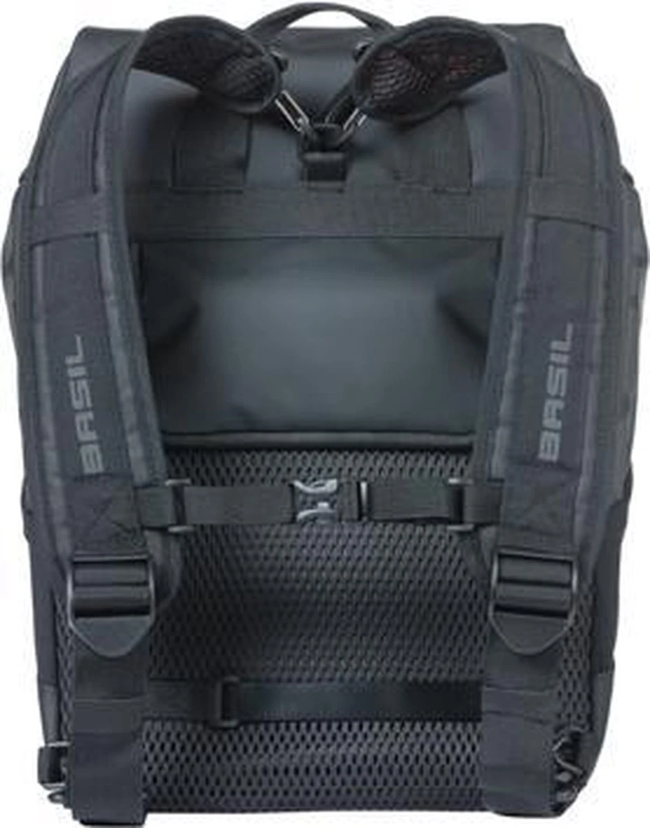 Basil Miles Tarpaulin Fietsrugzak - Enkele Fietstas - Zwart - 17 Liter 6 Basil Miles Tarpaulin Fietsrugzak - Enkele Fietstas - Zwart - 17 Liter - Afbeelding 6