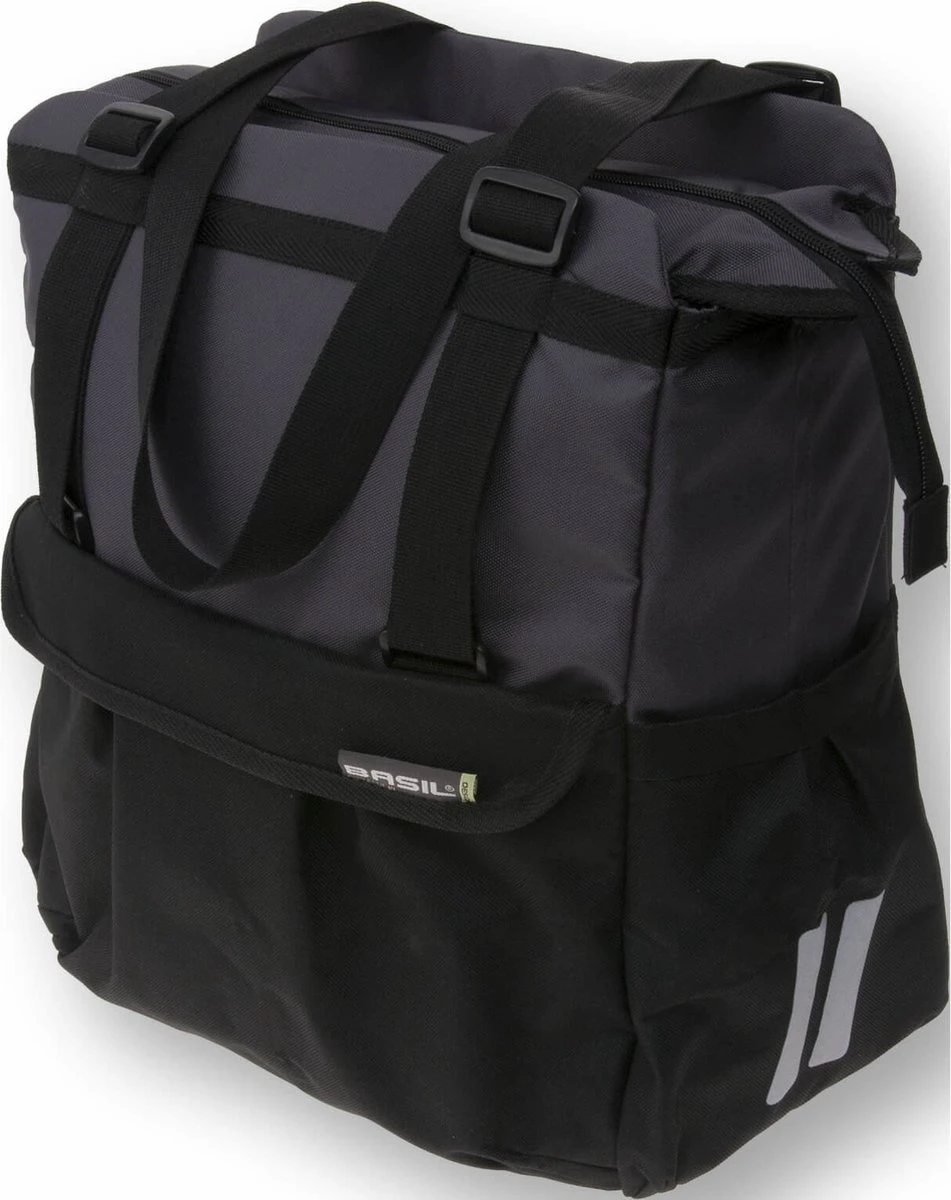 Basil Shopper Enkele Fietstas - Zwart - 20 Liter 9 Basil Shopper Enkele Fietstas - Zwart - 20 Liter - Afbeelding 9