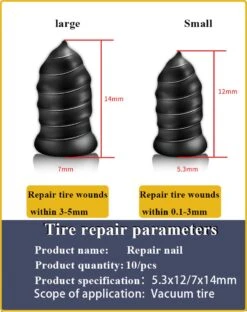 Merkloos Auto En Fietsband Banden Reparatieset Auto Motor Scooter Scootmobiel 4 Stuks - Bandenplakset - Proppenset - Auto Accessories -Fietsuitrustings Winkel 951x1200