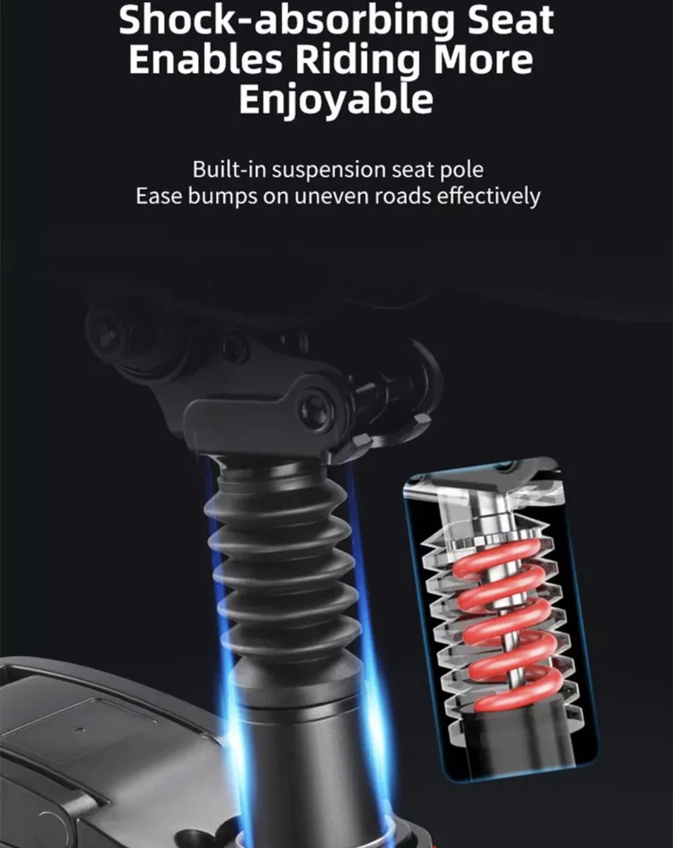 F-Wheel DYU A5 - Elektrische Vouwfiets - E Bike - 14 Inch - 7.5 Ah - 25km/u - Zwart 10 F-Wheel DYU A5 - Elektrische Vouwfiets - E Bike - 14 Inch - 7.5 Ah - 25km/u - Zwart - Afbeelding 10