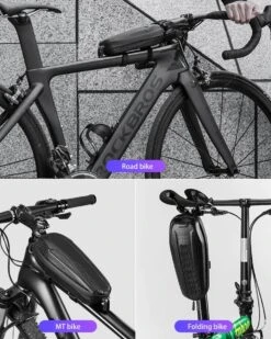 Frametas Fiets - Waterdicht - Zadeltas Fiets - Stuurtas Fiets - Fietstas - Geschikt Voor Racefiets / Mountainbike - Met Opbergvakken - 1,2 Liter Opbergruimte