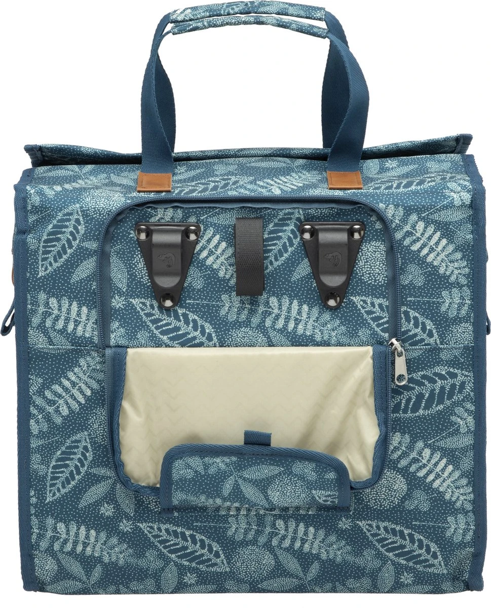 New Looxs Forest Lilly Enkele Fietstas Shopper - 18 Liter - Blauw 7 New Looxs Forest Lilly Enkele Fietstas Shopper - 18 Liter - Blauw - Afbeelding 7