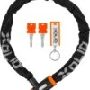 Xolid Kettingslot Fiets - Oranje/Zwart Fietsslot Ketting - Slot 90CM