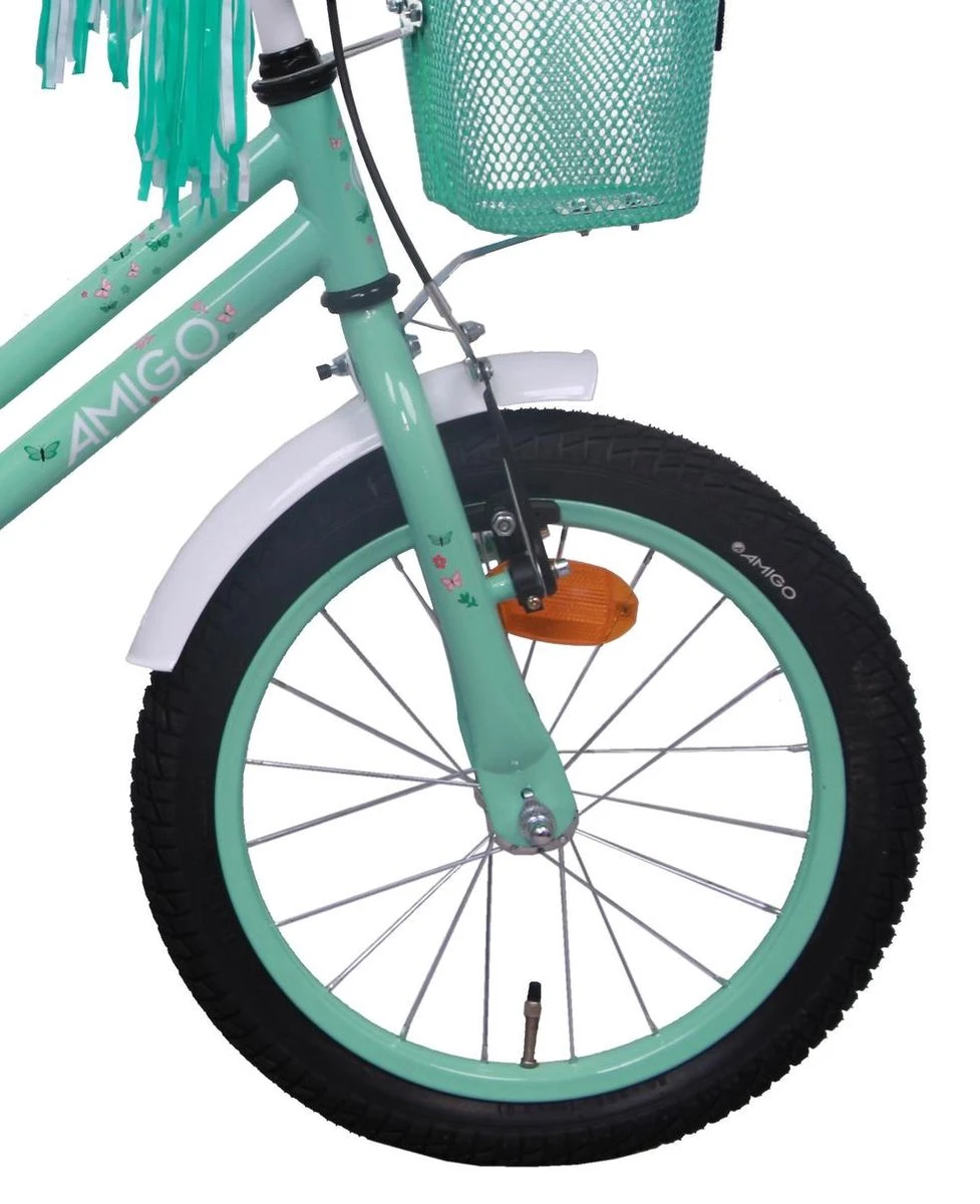 Amigo Magic Meisjesfiets - Kinderfiets 16 Inch - Turquoise 4 Amigo Magic Meisjesfiets - Kinderfiets 16 Inch - Turquoise - Afbeelding 4