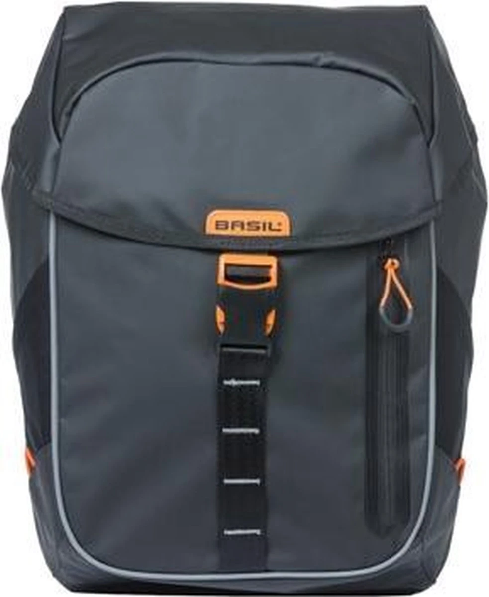 Basil Miles Tarpaulin Fietsrugzak - Enkele Fietstas - Zwart - 17 Liter 2 Basil Miles Tarpaulin Fietsrugzak - Enkele Fietstas - Zwart - 17 Liter - Afbeelding 2