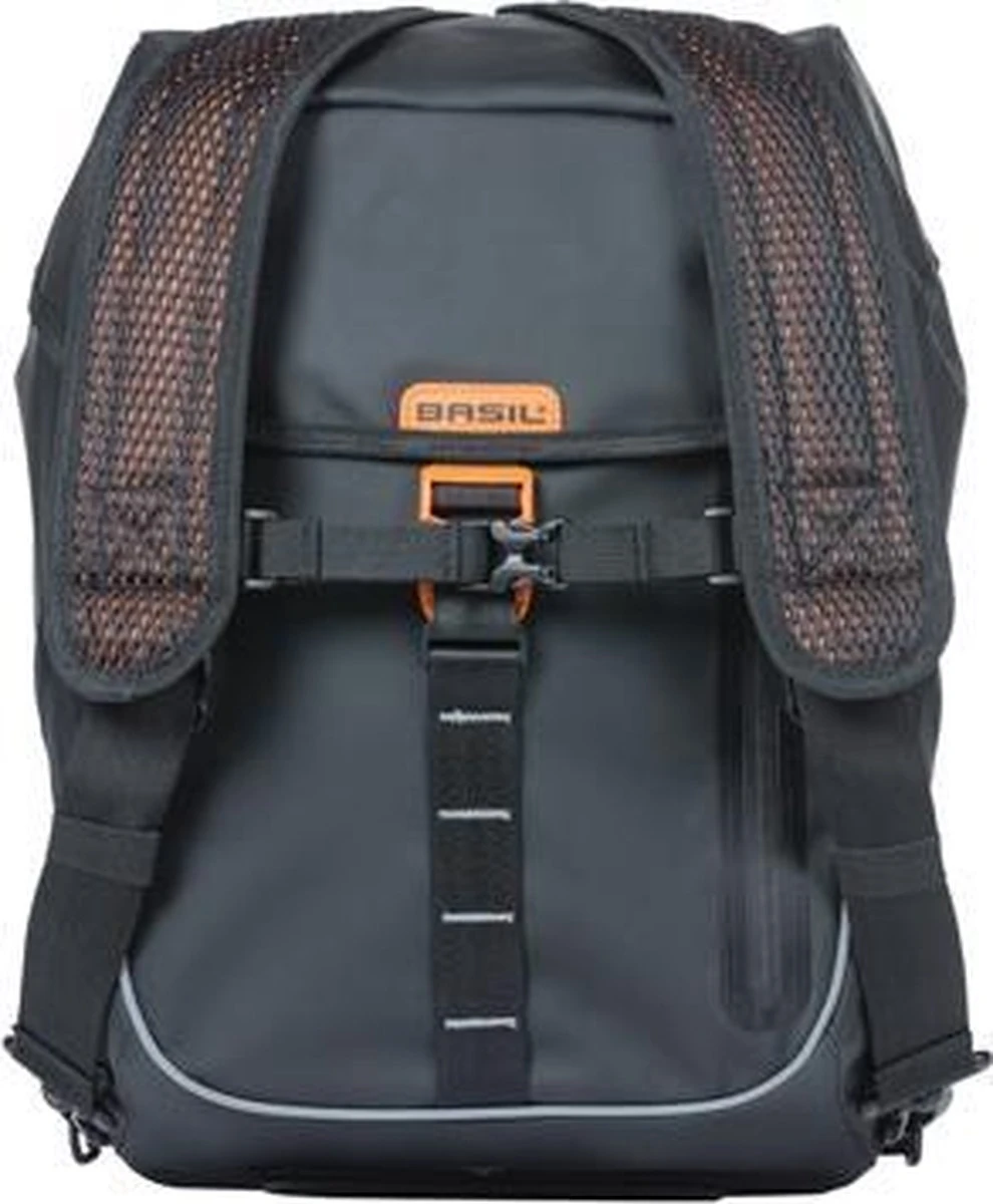 Basil Miles Tarpaulin Fietsrugzak - Enkele Fietstas - Zwart - 17 Liter 5 Basil Miles Tarpaulin Fietsrugzak - Enkele Fietstas - Zwart - 17 Liter - Afbeelding 5